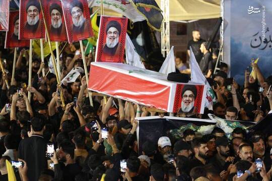 تشییع نمادین شهید نصرالله در بغداد