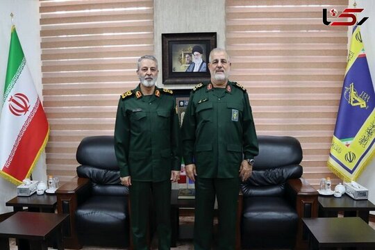 دیدار امیر سرلشکر «سیدعبدالرحیم موسوی» رئیس ستاد کل نیروهای مسلح با سردار سرلشکر «محمد پاکپور» فرمانده کل سپاه پاسداران انقلاب اسلامی