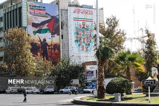 جدیدترین طرح دیوارنگاره میدان فلسطین تهران با عنوان «ایران حسین تا ابد پیروز است» رونمایی شد.