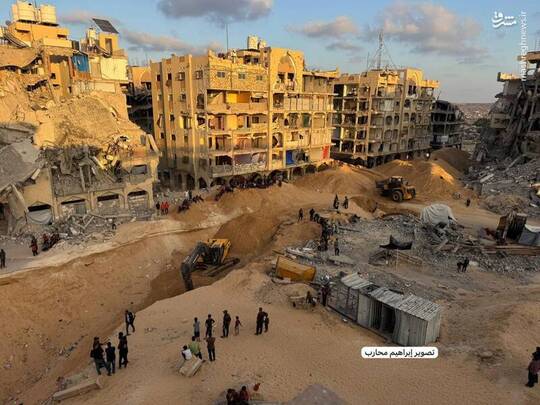 تجهیزات و تیمهای مصری برای شرکت در جستجوی بقایای یک سرباز صهیونیستی وارد شمال خان یونس شد.