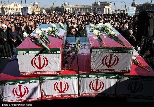 مراسم تشییع پیکر 6 شهید گمنام دفاع مقدس درهمدان