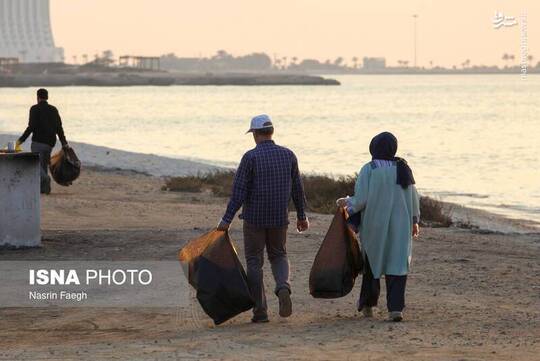 پاکسازی سواحل کیش