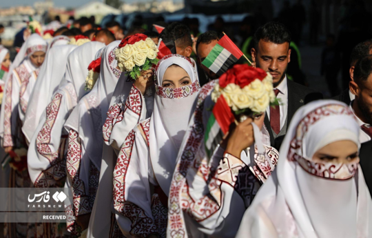 جشن ازدواج جمعی در غزه