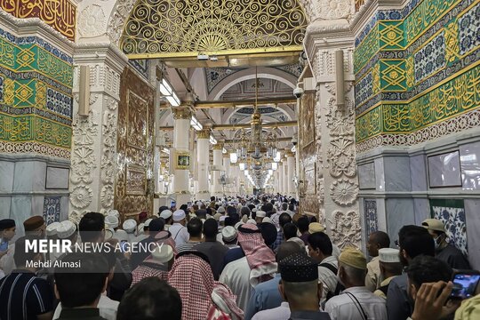 حال و هوای مسجد النبی (ص) در آستانه ولادت حضرت زهرا (س)