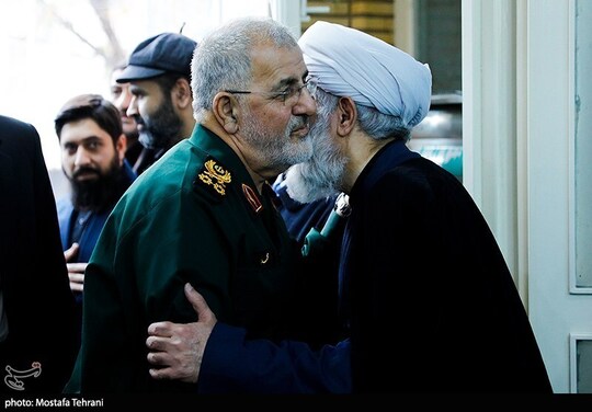 حضور سرلشکر محمد پاکپور فرمانده کل سپاه پاسداران در مراسم بزرگداشت ابوالشهید حاج عبدالله طائب