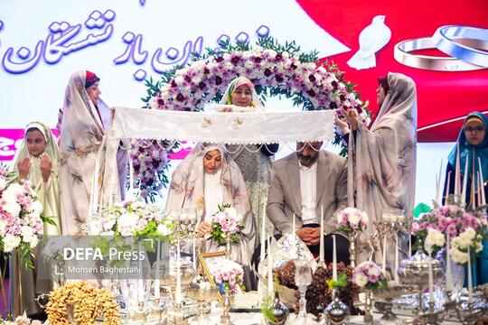 جشن ازدواج آسان ۹۰۰ زوج از فرزندان بازنشستگان نیرو‌های مسلح