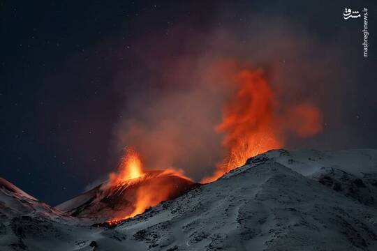 فعال شدن آشتفشان اتنا در سیسیل