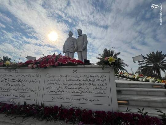 در آستانه شهادت سپهید حاج قاسم سلیمانی و یارانش محل شهادت در فرودگاه بغداد گل‌آرایی شد.