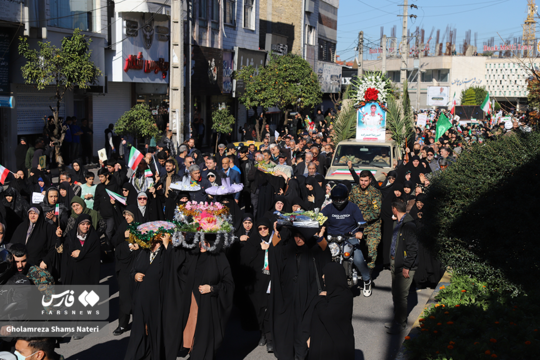 تشییع پیکر شهید امنیت در چالوس