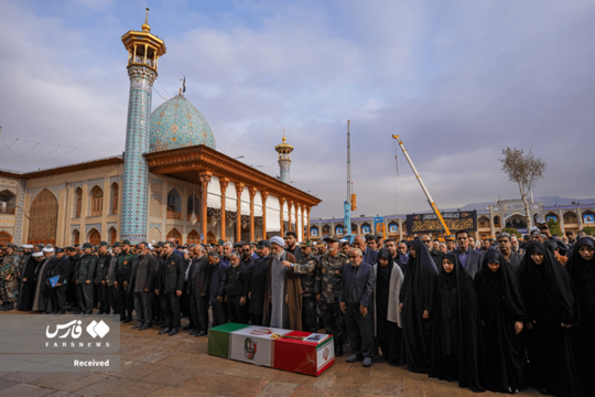 تشییع پیکر مطهر شهید ارتشی مدافع امنیت در شیراز