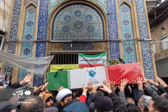 مراسم تشییع شهید تبیین در گرگان