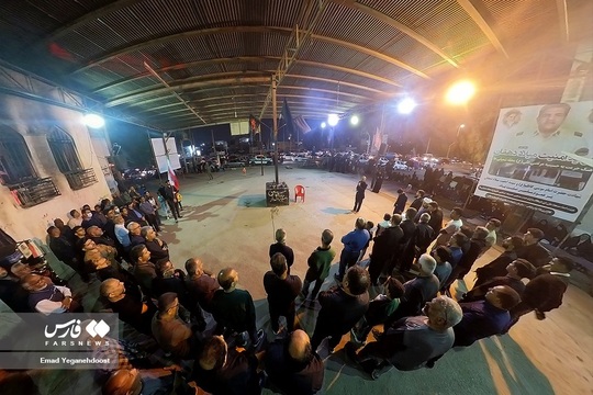 عزاداری بندرعباسی ها در حسینیه ای که اغتشاشگران آتش زدند