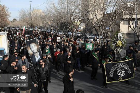 تشییع پیکر شهید امیرحسین راستینه در قم