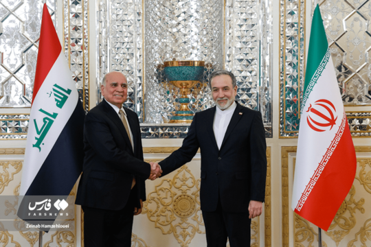 فؤاد حسین وزیر امور خارجه عراق که به تهران سفر کرده و با سیدعباس عراقچی همتای ایرانی خود دیدار و گفت‌وگو کرد.