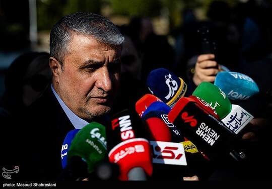 محمد اسلامی، معاون رئیس‌جمهور و رئیس سازمان انرژی اتمی در حاشیه جلسه هیات دولت