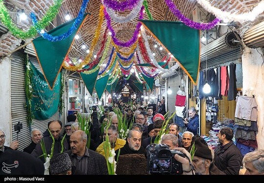 مراسم نیمه شعبان در بازار تبریز