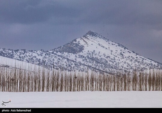 بارش برف در مناطق سردسیر خرم اباد