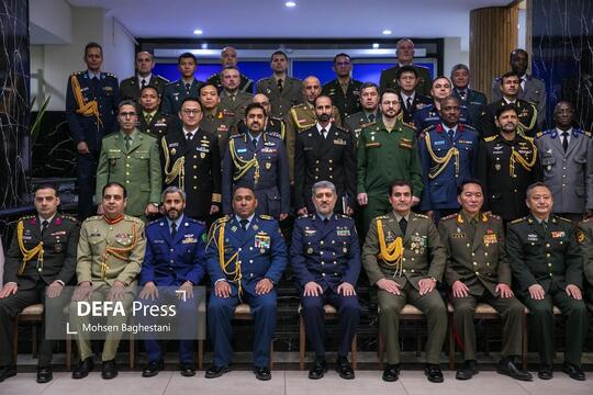 دیدار وابستگان نظامی کشور‌های خارجی با  امیر بهمن بهمرد فرمانده نیروی هوایی ارتش