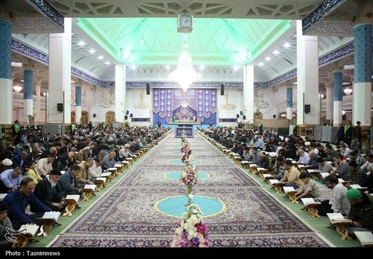 آیین ترتیل خوانی قرآن کریم در حرم مطهر حضرت معصومه (س)