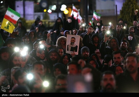 اجتماع شبانه سوگواران رهبر شهید انقلاب درهمدان