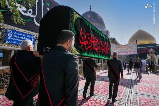 تشییع نمادین امام جعفر صادق(ع) در سامرا