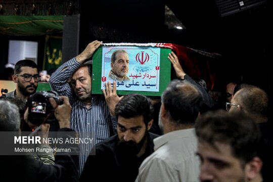 مراسم وداع با پیکر مطهر شهید سید علی موسوی هوایی