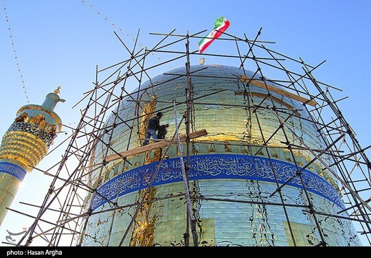 آغاز عملیات مرمت گنبد حسینیه اعظم زنجان